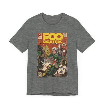 Foo Fighters- Self Titled Comic Book Art - Unisex Jersey Short Sleeve Tee