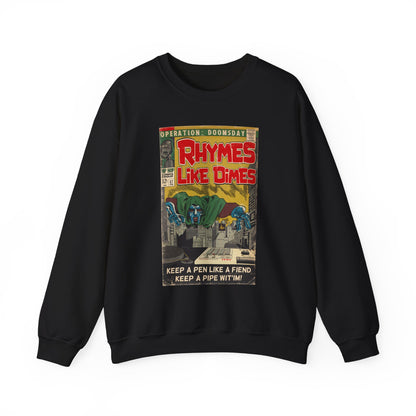 MF DOOM - Rhymes Like Dimes - Unisex Heavy Blend™ Crewneck Sweatshirt