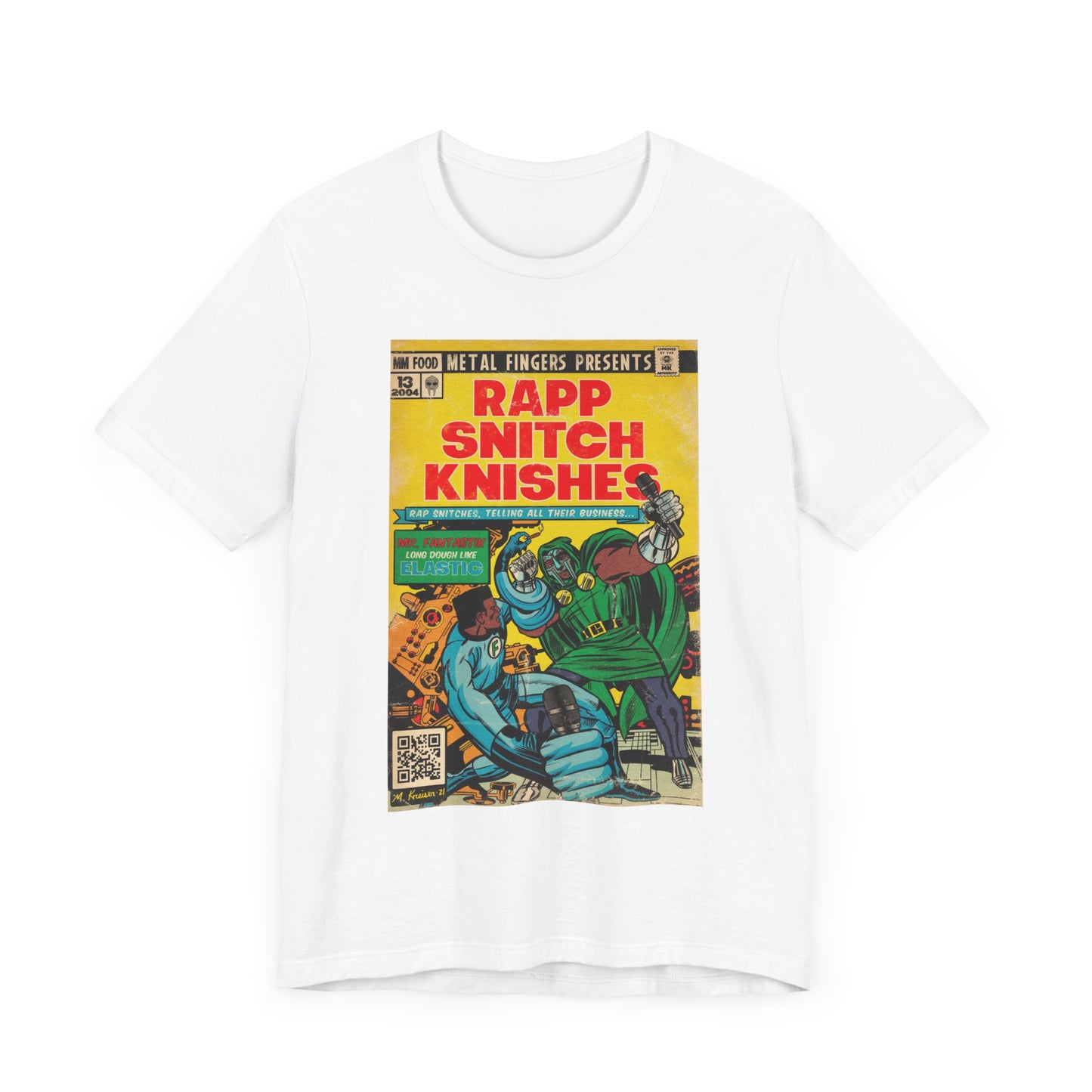 MF DOOM - Rap Snitch Knishes Comic Book Art - Unisex Jersey Short Sleeve Tee