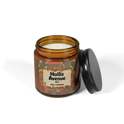 Hollis Avenue - Scented Soy Candle (Multi-Size, Amber Jar)