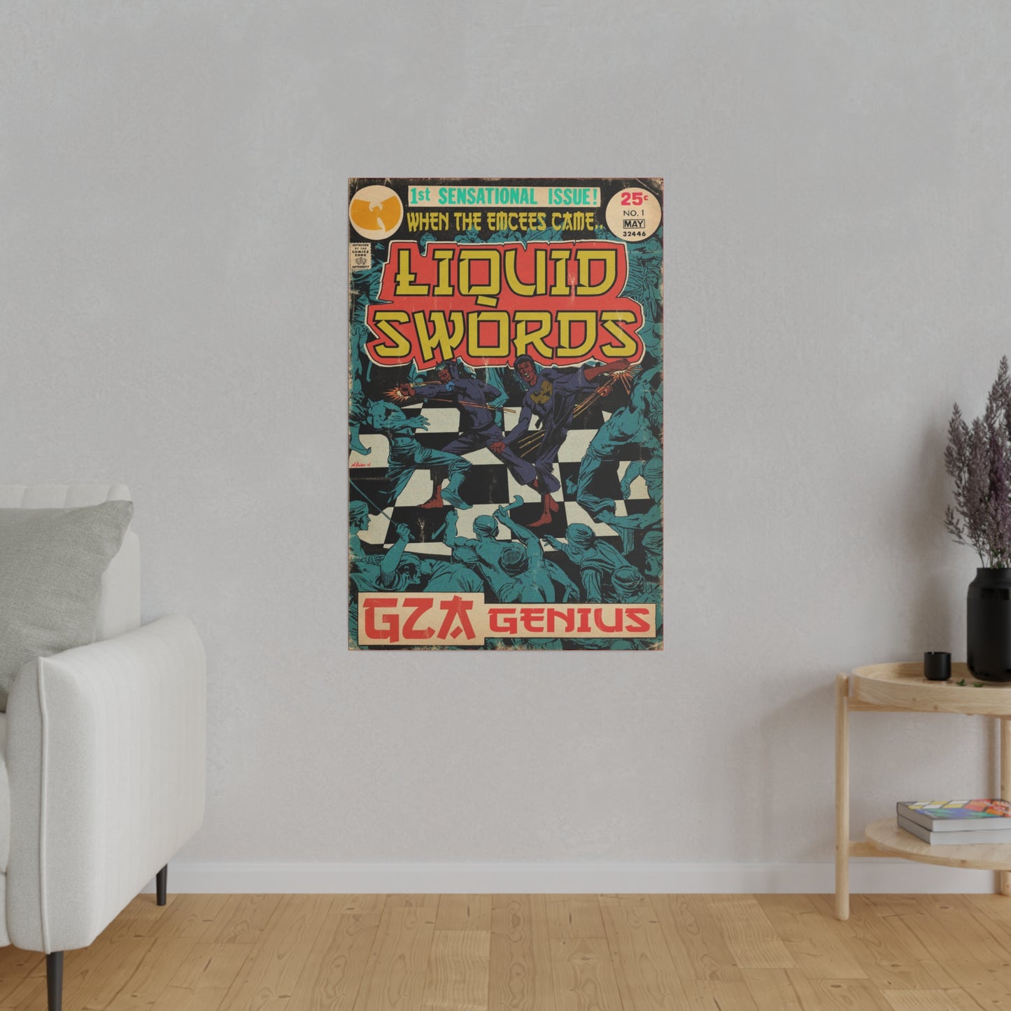 GZA/Genius - Liquid Swords - Matte Canvas, Stretched