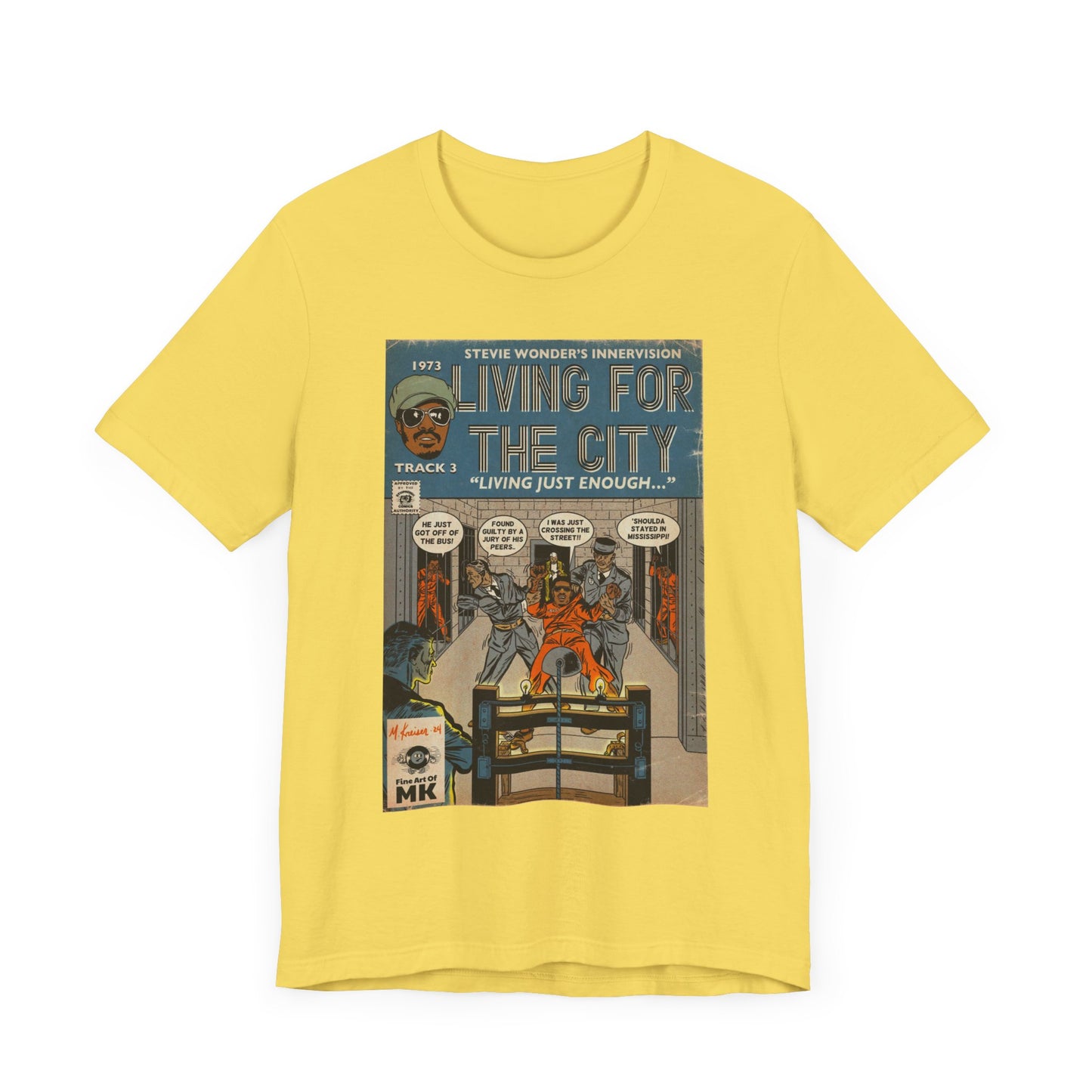 Stevie Wonder - Living For The City - Unisex Jersey Short Sleeve Tee