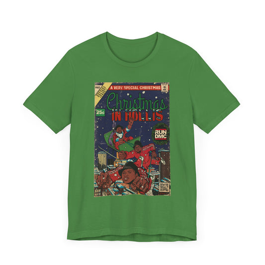 RUN DMC - Christmas In Hollis - Hip Hop Comic Art - Unisex Jersey Short Sleeve Tee