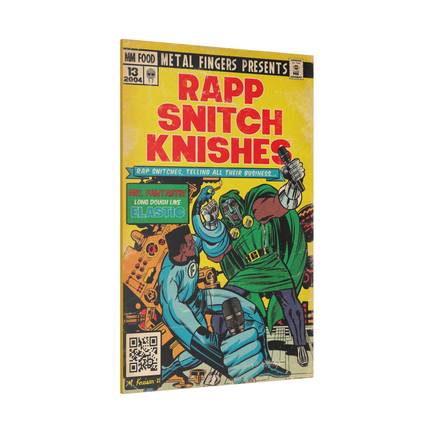 MF DOOM - Rapp Snitch Knishes - Matte Canvas, Stretched