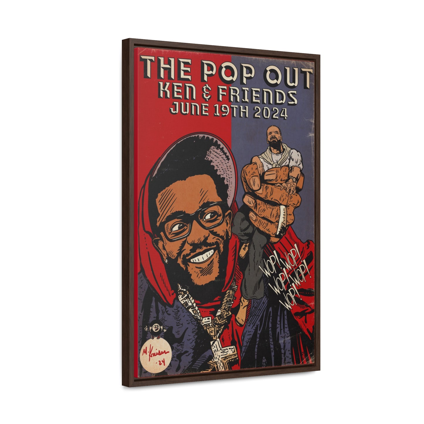 Kendrick Lamar - The Pop Out  - Gallery Canvas Wraps, Vertical Frame