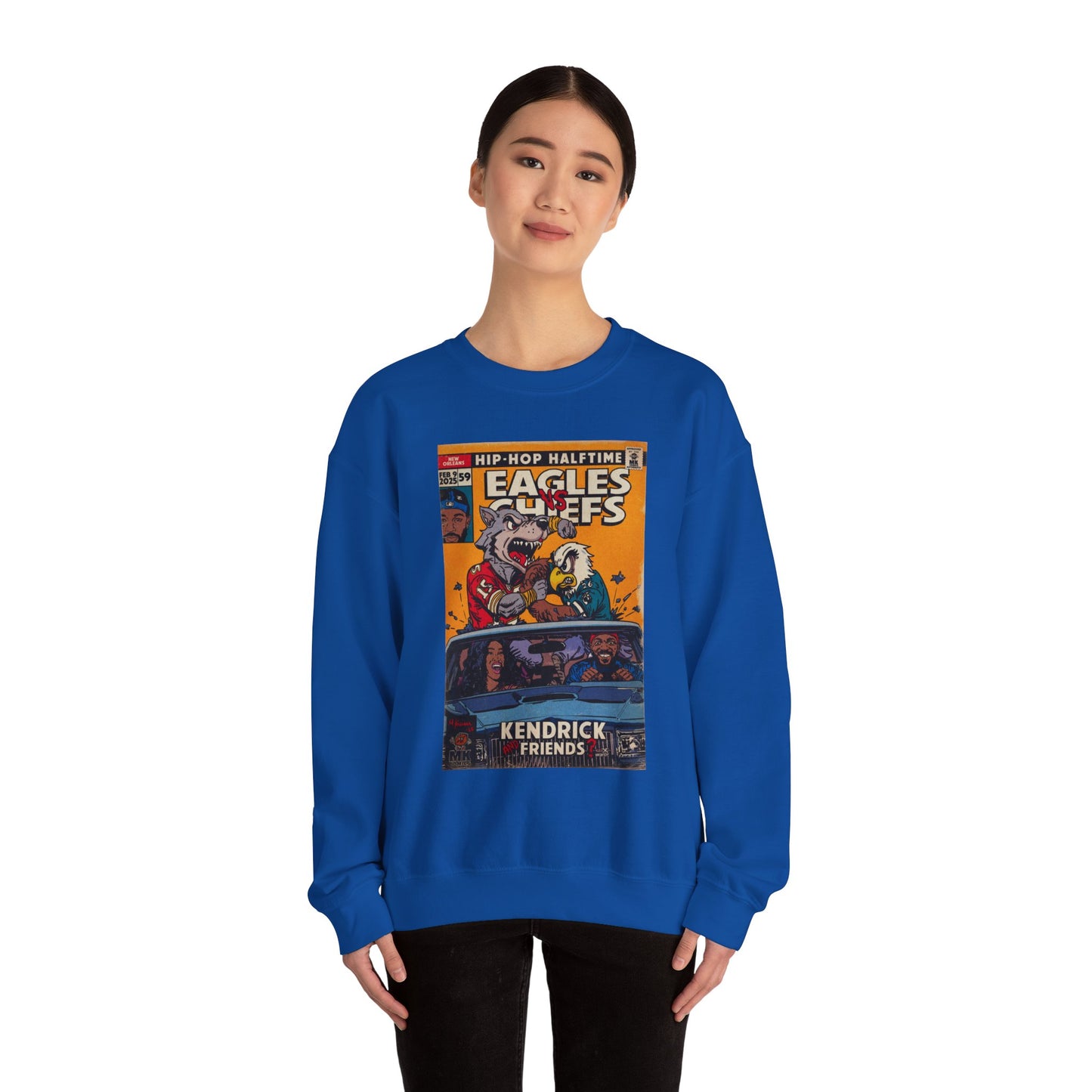 Kendrick & SZA - 2025 Halftime - Eagles vs Chiefs - Unisex Heavy Blend™ Crewneck Sweatshirt