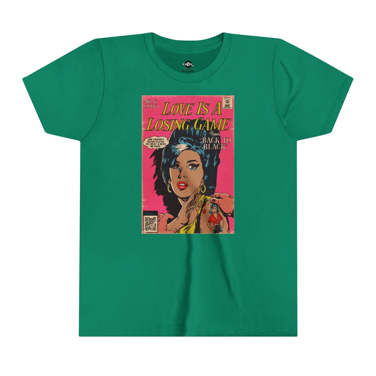 KIDS - Amy Winehouse - Love is a Losing Game - Youth Short Sleeve Tee