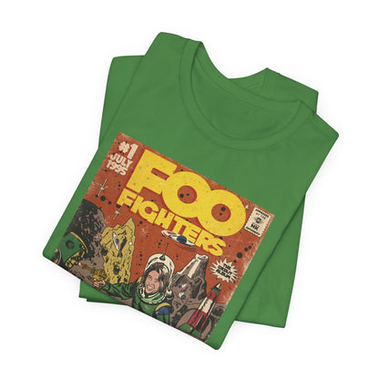 Foo Fighters- Self Titled Comic Book Art - Unisex Jersey Short Sleeve Tee