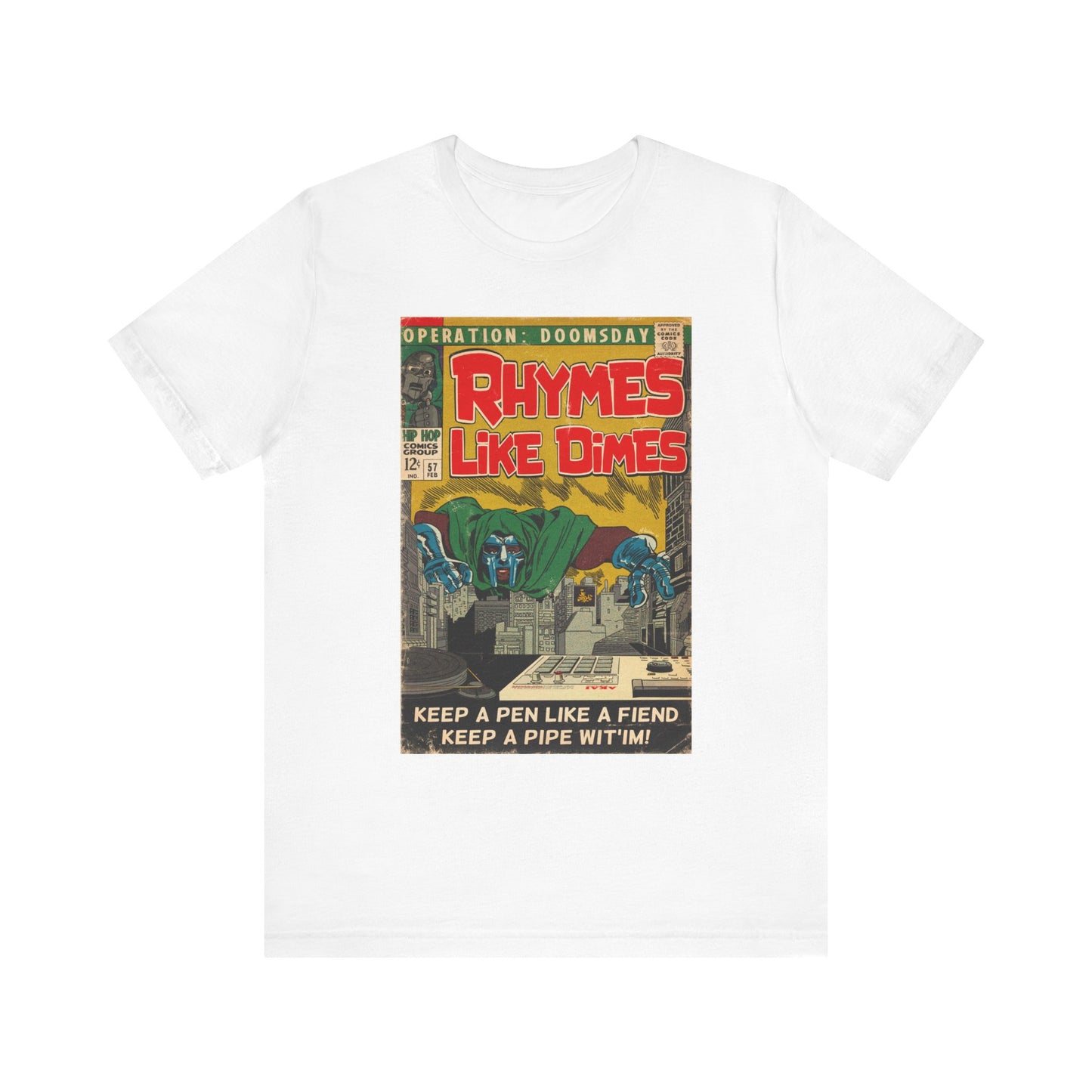 MF DOOM - Rhymes Like Dimes - Unisex Jersey Short Sleeve Tee