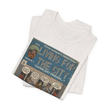 Stevie Wonder - Living For The City - Unisex Jersey Short Sleeve Tee