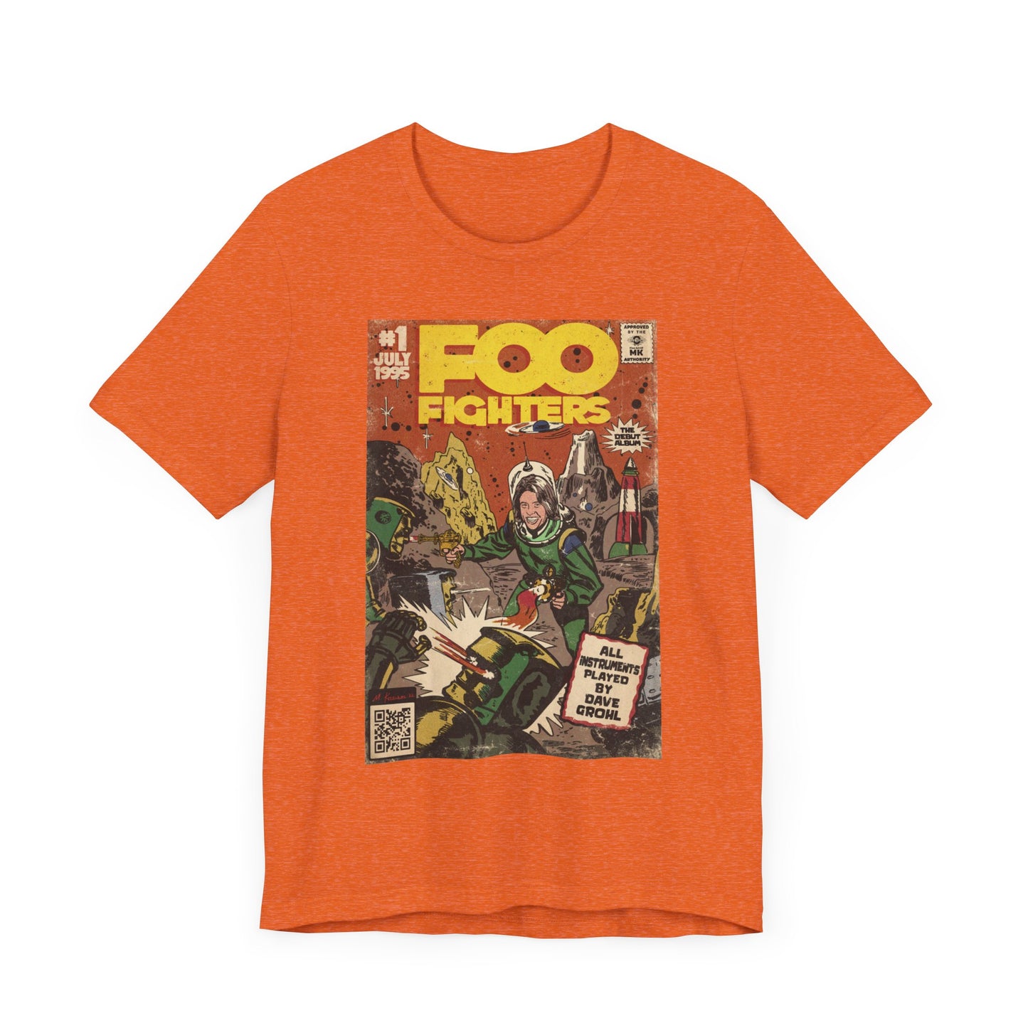 Foo Fighters- Self Titled Comic Book Art - Unisex Jersey Short Sleeve Tee