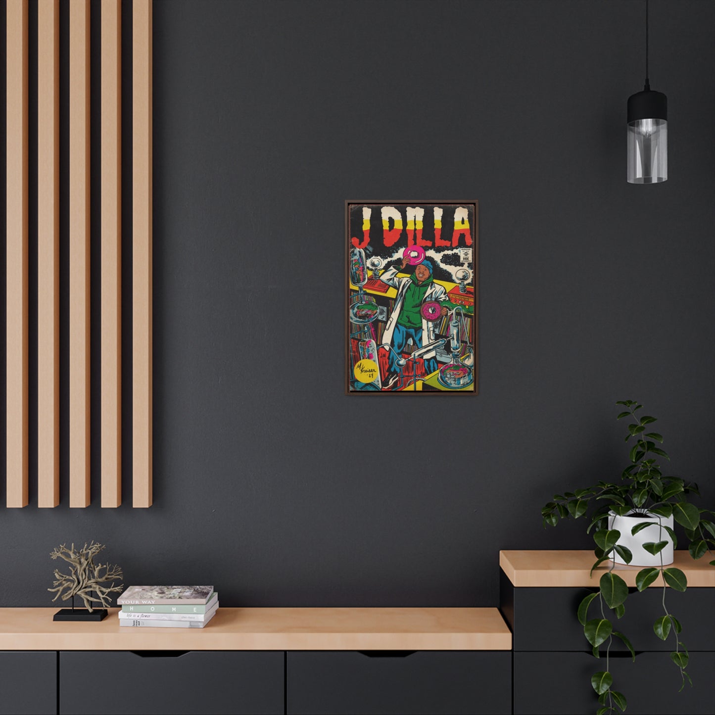 J Dilla - Comic Book Art - Gallery Canvas Wraps, Vertical Frame