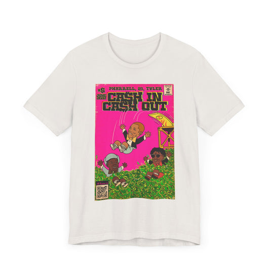 Pharrell, 21 Savage & Tyler - Cash In Cash Out - Unisex Jersey Short Sleeve Tee