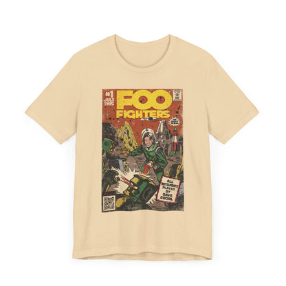 Foo Fighters- Self Titled Comic Book Art - Unisex Jersey Short Sleeve Tee