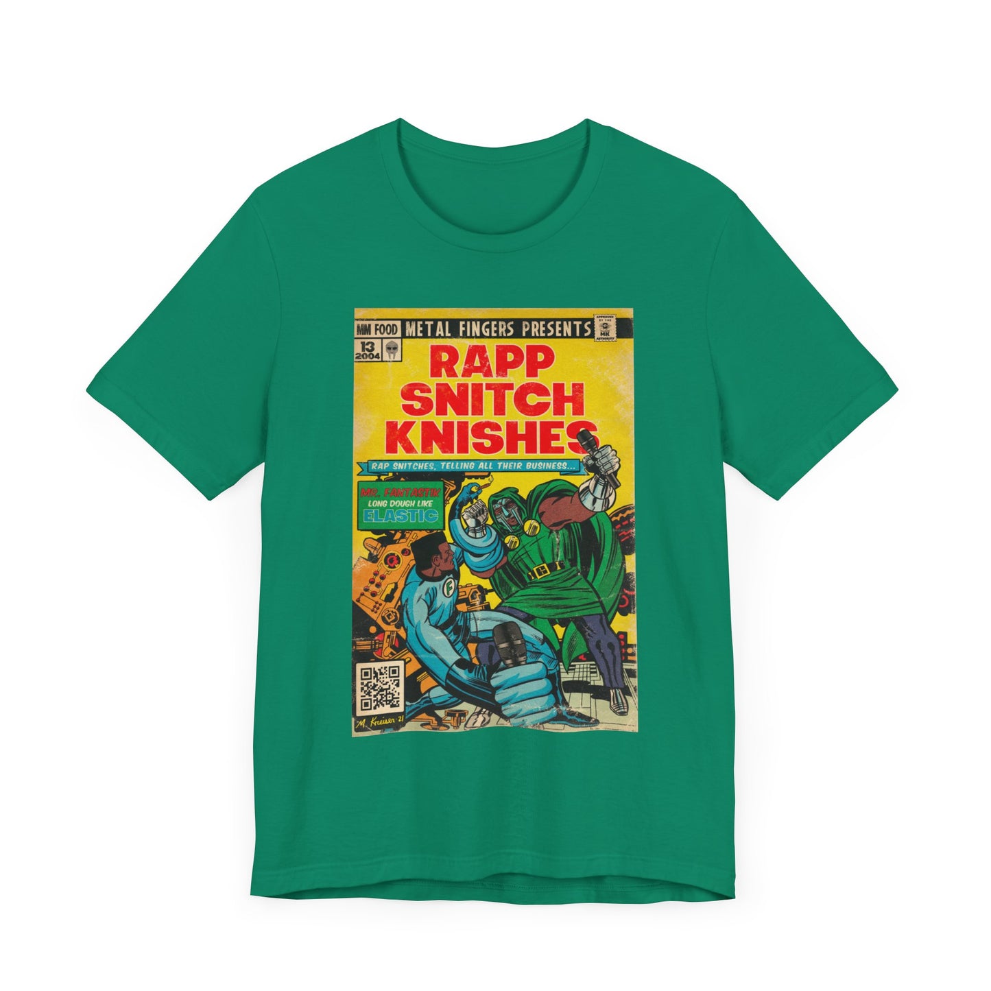 MF DOOM - Rap Snitch Knishes Comic Book Art - Unisex Jersey Short Sleeve Tee