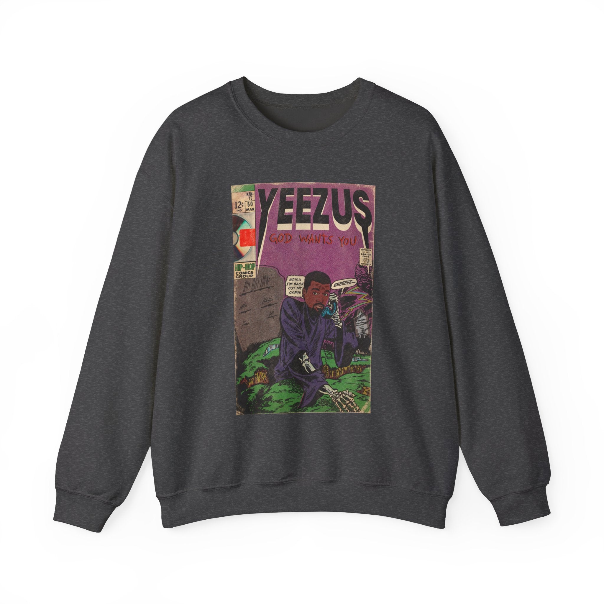 Kanye West Yeezus Unisex Heavy Blend Crewneck Sweatshirt Fine Art Of MK