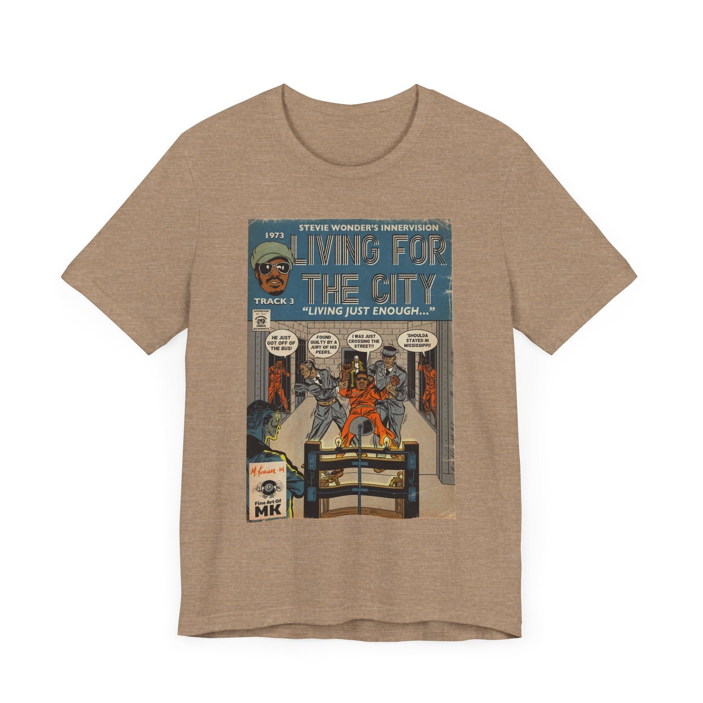 Stevie Wonder - Living For The City - Unisex Jersey Short Sleeve Tee