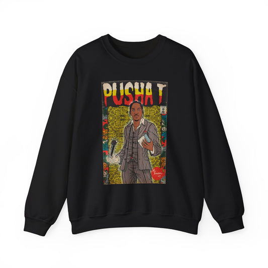 Pusha T - Comic Book Art - Unisex Heavy Blend™ Crewneck Sweatshirt