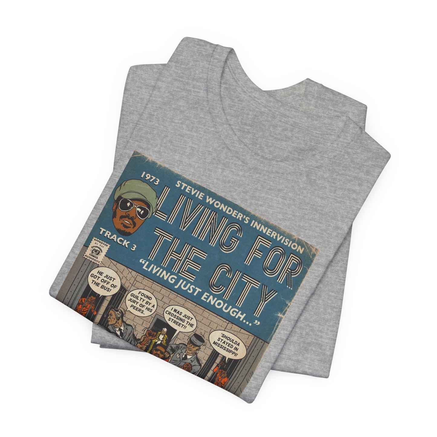 Stevie Wonder - Living For The City - Unisex Jersey Short Sleeve Tee