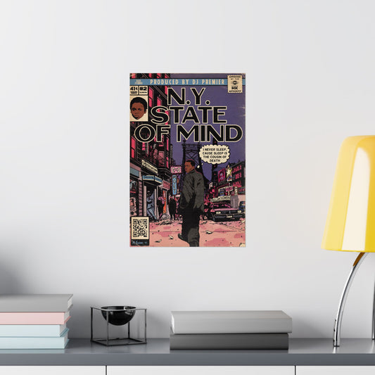 Nas - NY State Of Mind - Vertical Matte Poster