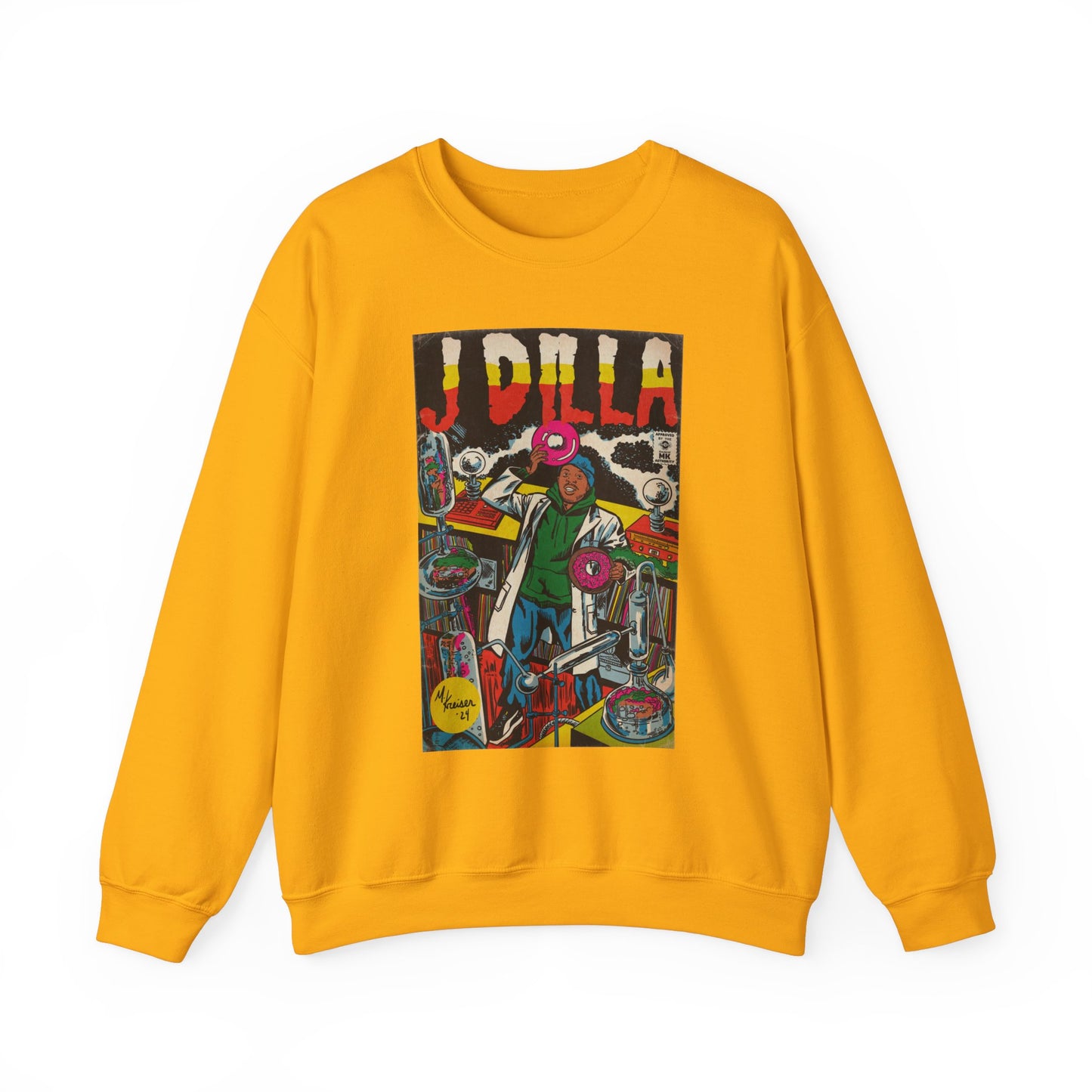 J Dilla - Comic Book Art - Unisex Heavy Blend™ Crewneck Sweatshirt