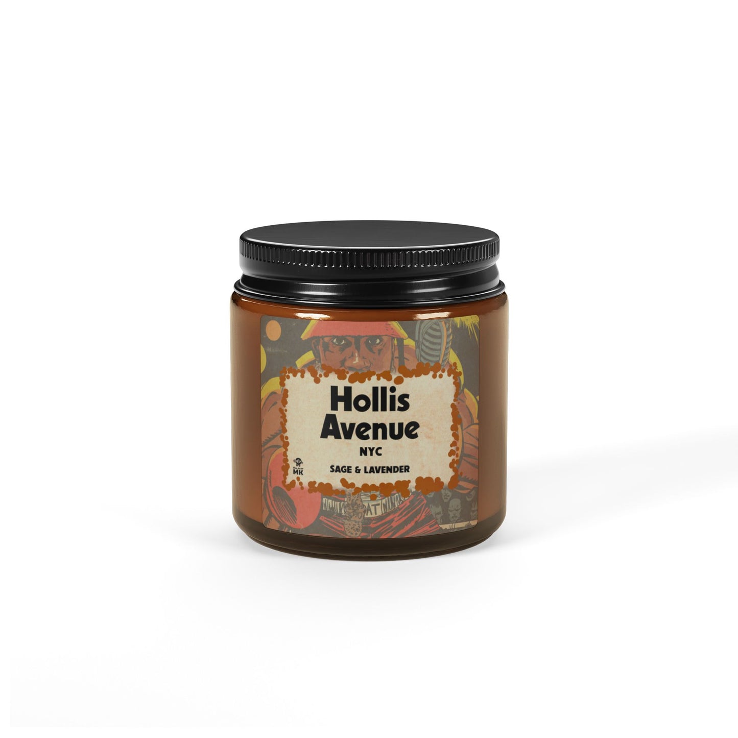 Hollis Avenue - Scented Soy Candle (Multi-Size, Amber Jar)