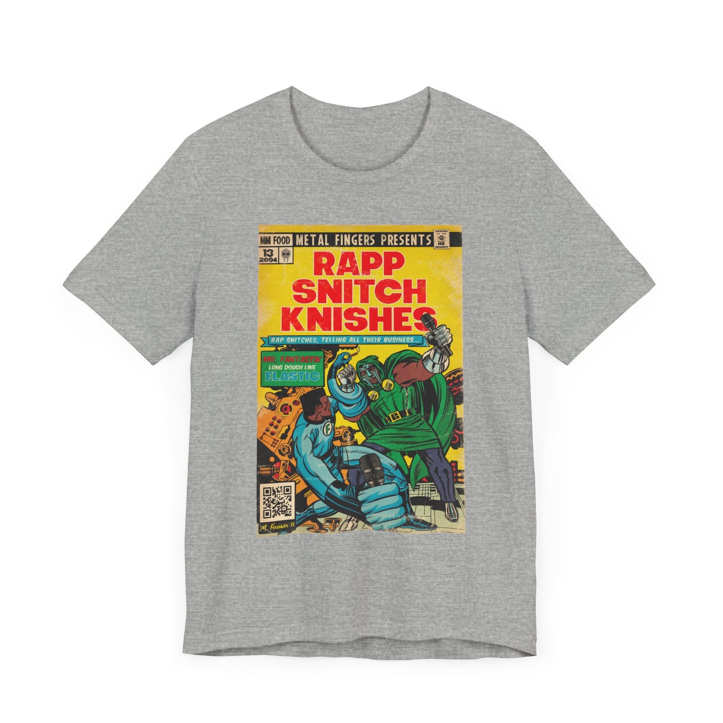 MF DOOM - Rap Snitch Knishes Comic Book Art - Unisex Jersey Short Sleeve Tee