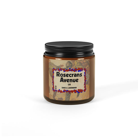 Rosecrans Avenue - Scented Soy Candle (Multi-Size, Amber Jar)