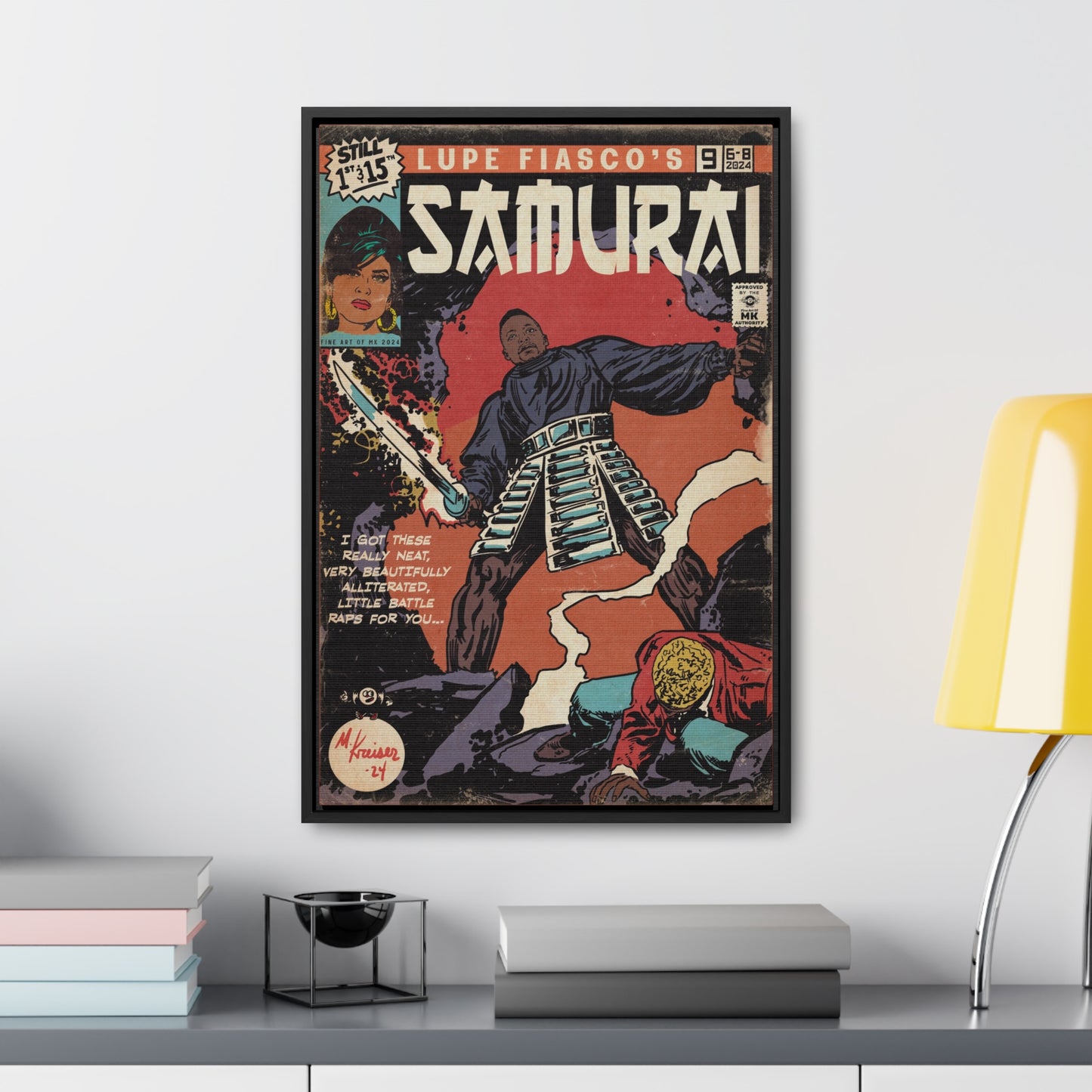 Lupe Fiasco - Samurai - Gallery Canvas Wraps, Vertical Frame