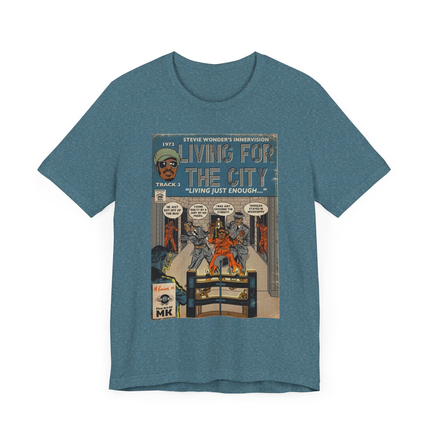 Stevie Wonder - Living For The City - Unisex Jersey Short Sleeve Tee