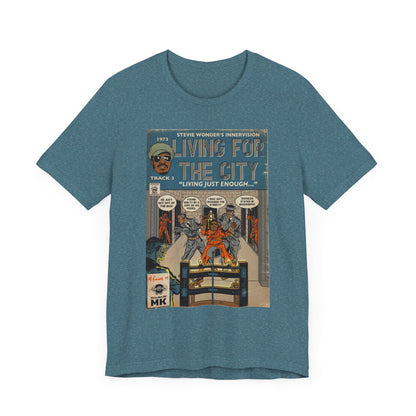 Stevie Wonder - Living For The City - Unisex Jersey Short Sleeve Tee