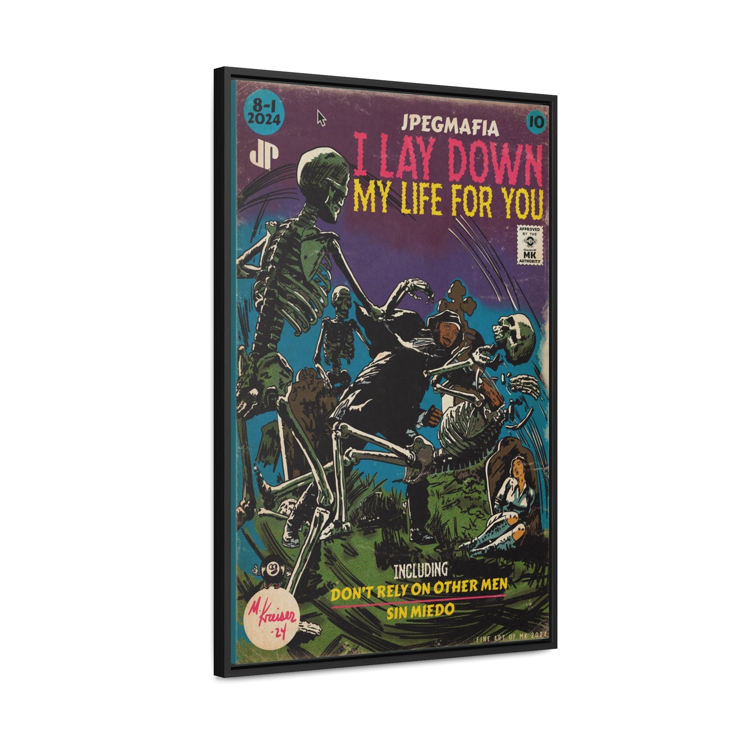 Jpegmafia - I Lay Down My Life For You - Gallery Canvas Wraps, Vertical Frame