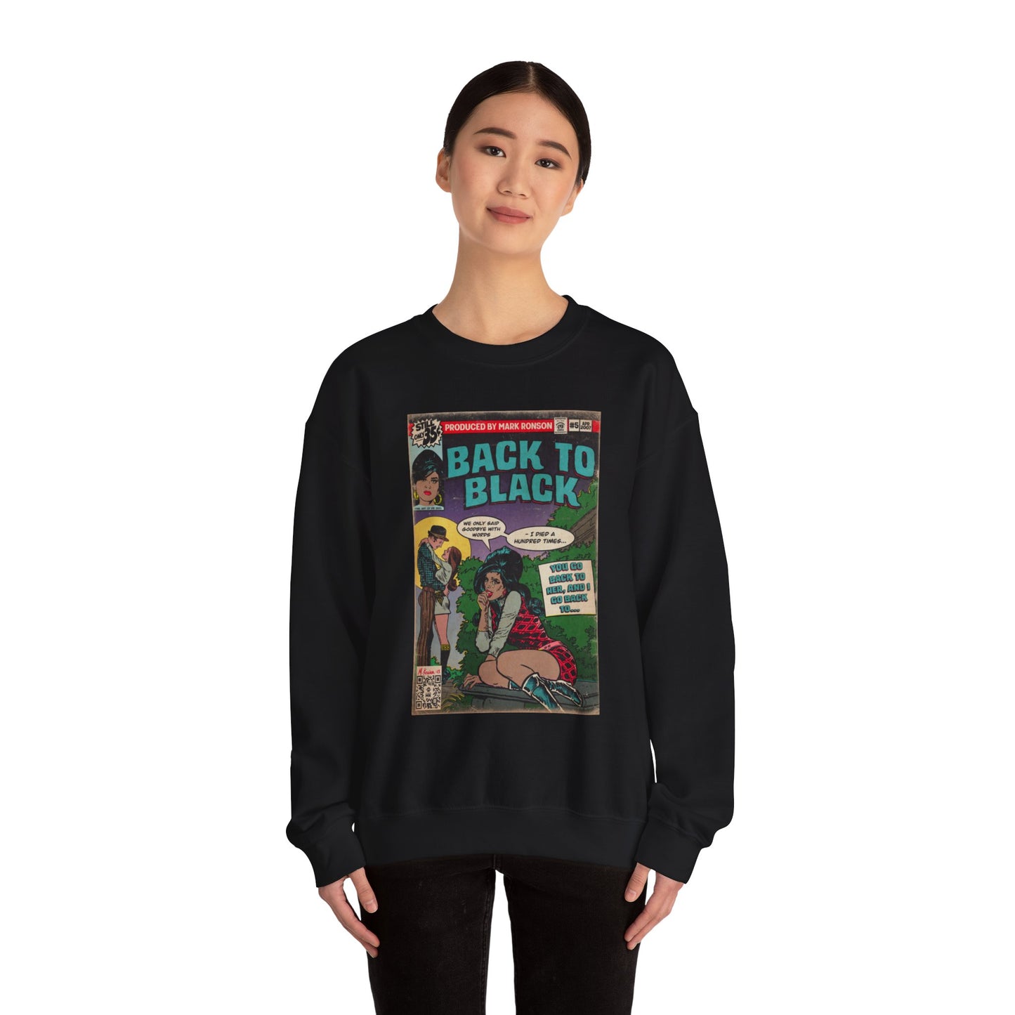 Amy Winehouse - Back to Black - Unisex Heavy Blend™ Crewneck Sweatshirt