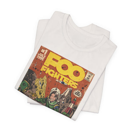 Foo Fighters- Self Titled Comic Book Art - Unisex Jersey Short Sleeve Tee