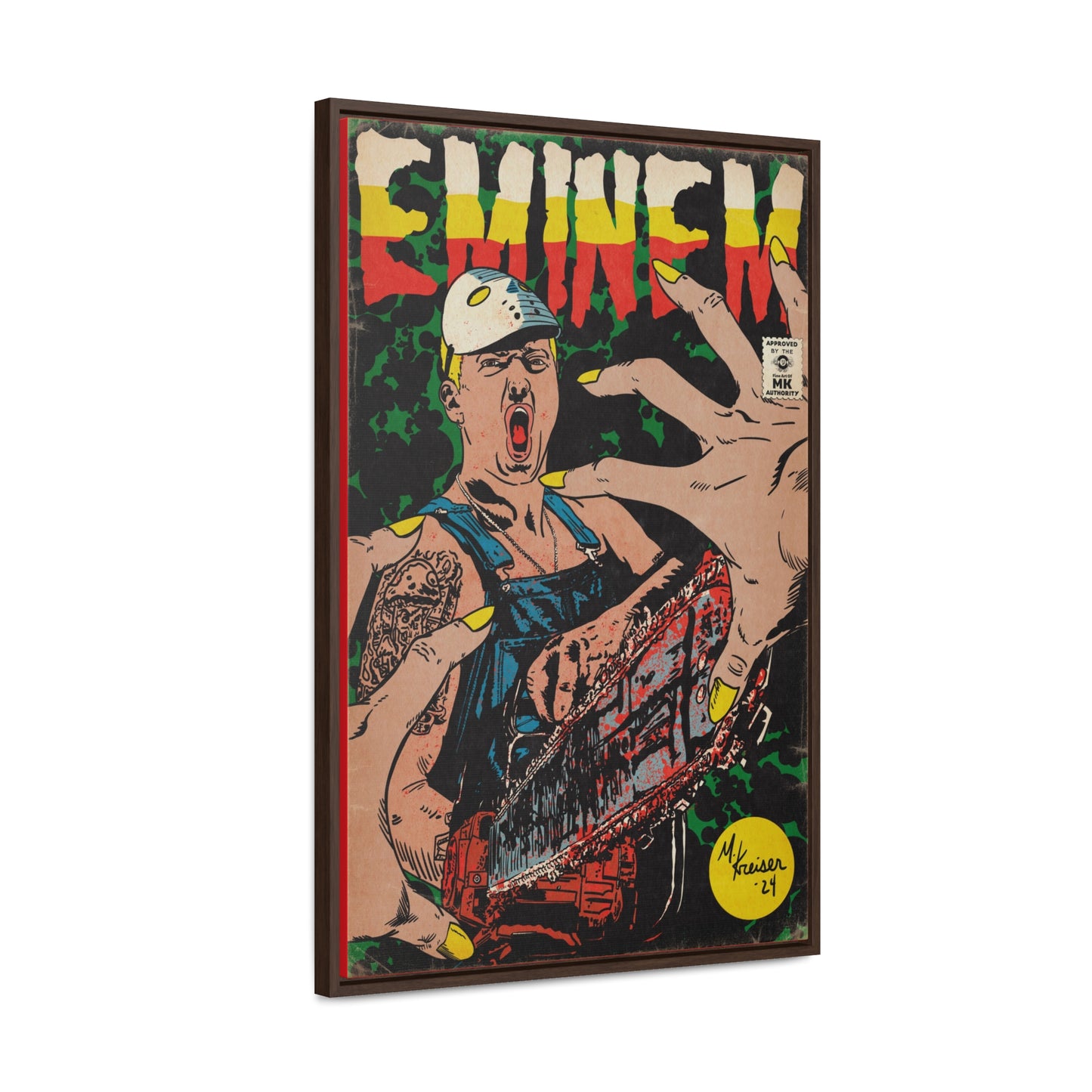 Eminem - Comic Book Art - Gallery Canvas Wraps, Vertical Frame