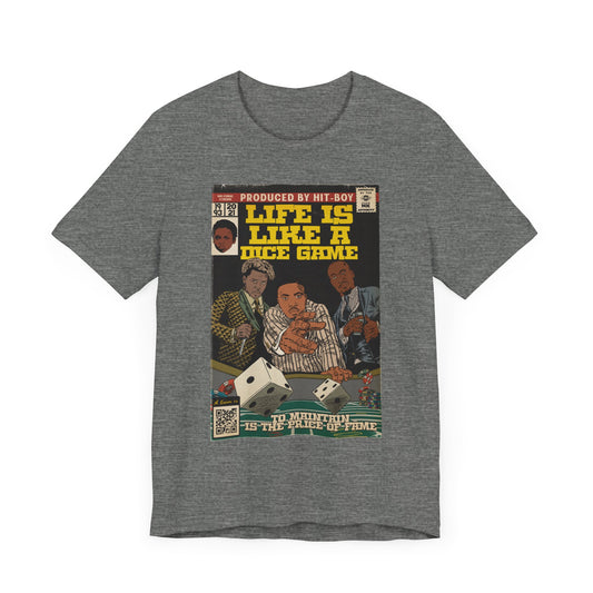 Nas, Cordae, & Freddie, Life Is Like A Dice Game - Comic Book Art - Unisex Jersey Short Sleeve Tee