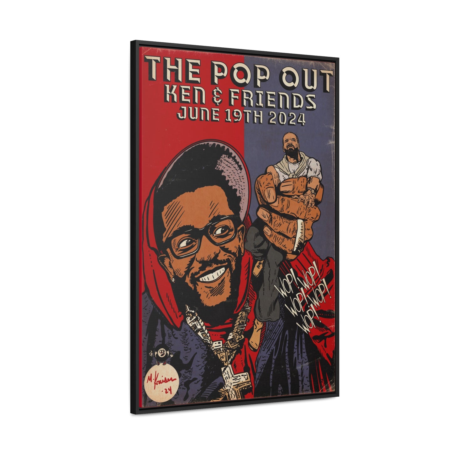 Kendrick Lamar - The Pop Out  - Gallery Canvas Wraps, Vertical Frame