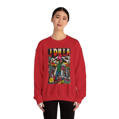 J Dilla - Comic Book Art - Unisex Heavy Blend™ Crewneck Sweatshirt