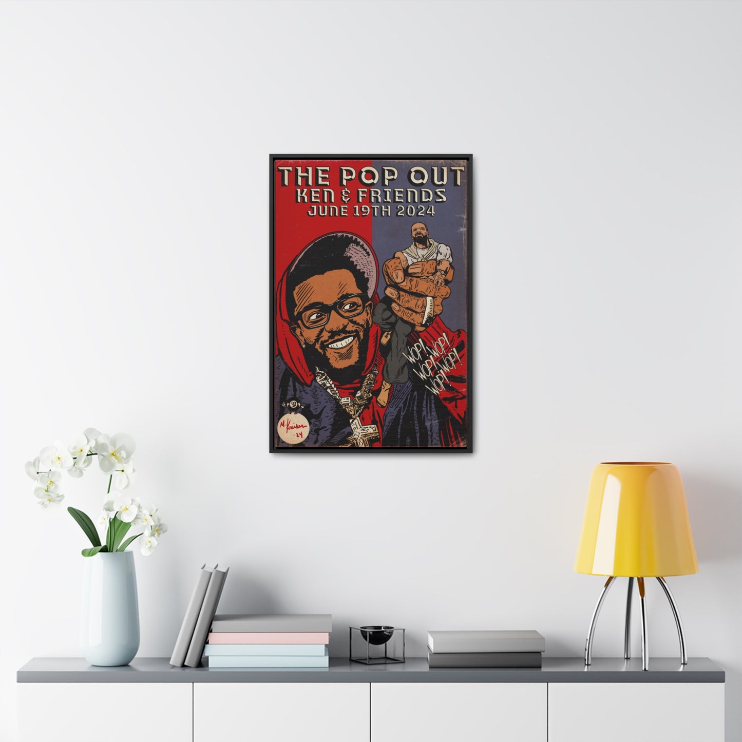 Kendrick Lamar - The Pop Out  - Gallery Canvas Wraps, Vertical Frame