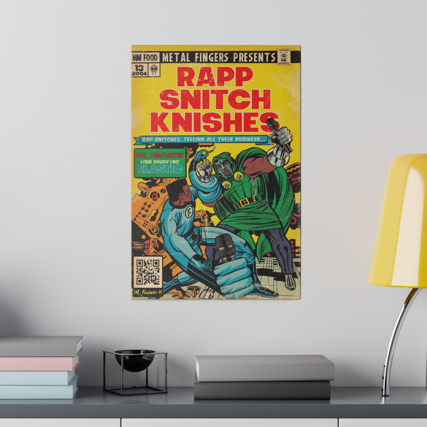 MF DOOM - Rapp Snitch Knishes - Matte Canvas, Stretched