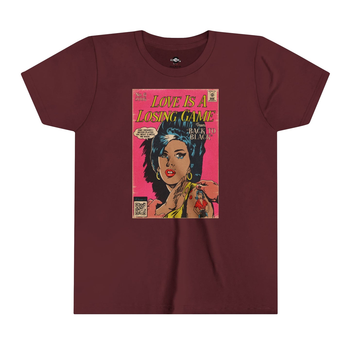 KIDS - Amy Winehouse - Love is a Losing Game - Youth Short Sleeve Tee