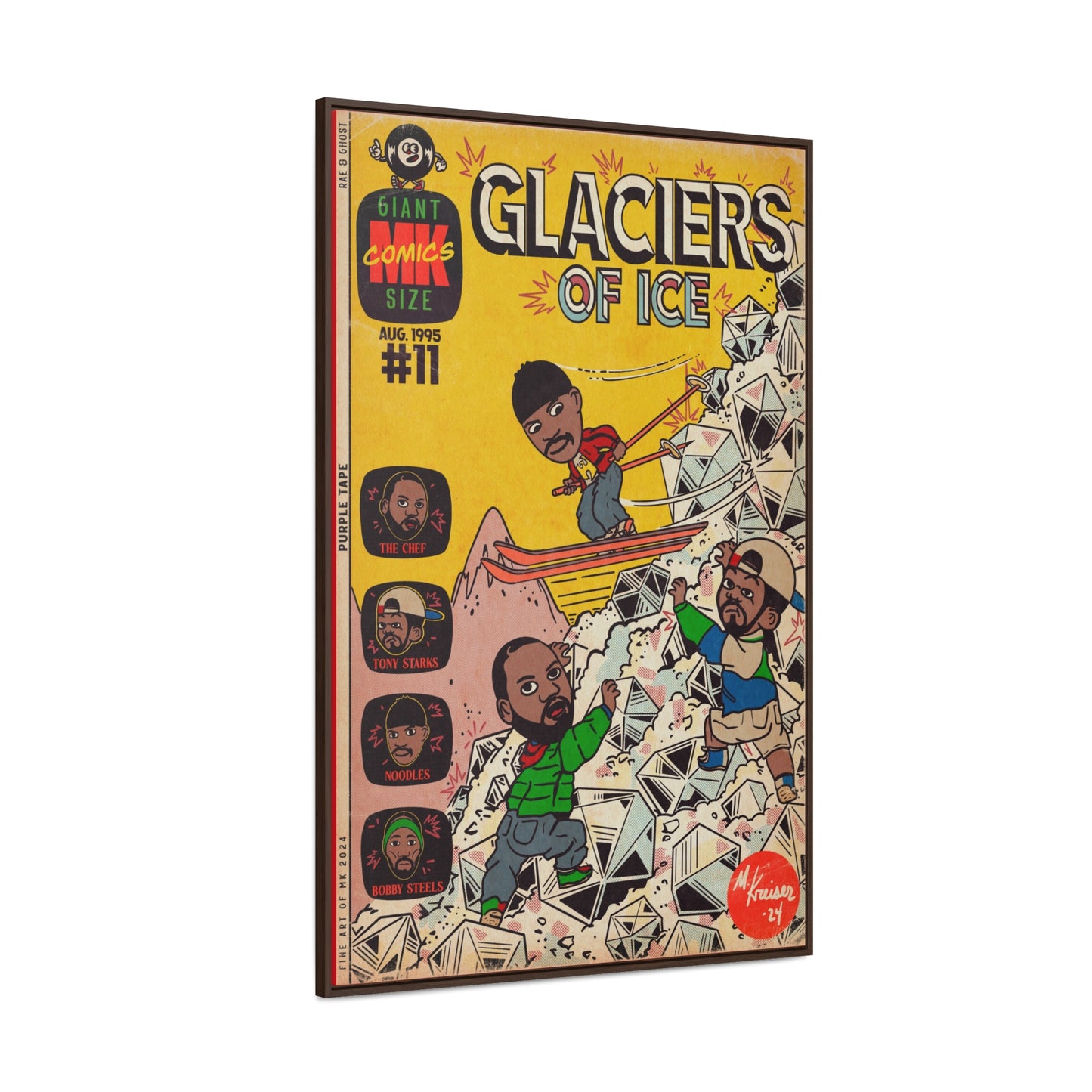 Rae, Ghost, Masta - Glaciers of Ice - Wu - Gallery Canvas Wraps, Vertical Frame