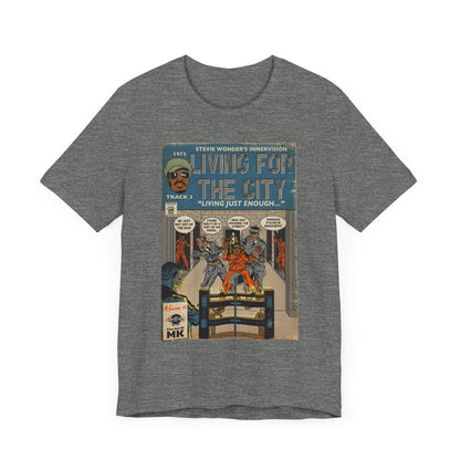 Stevie Wonder - Living For The City - Unisex Jersey Short Sleeve Tee