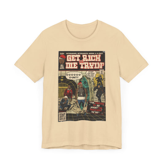 50 Cent - Get Rich Or Die Tryin - Comic Art - Unisex Jersey Short Sleeve Tee