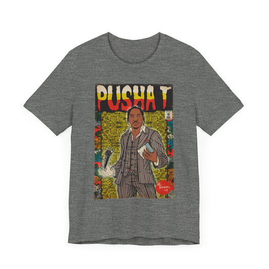 Pusha T - Comic Book Art - Unisex Jersey Short Sleeve Tee