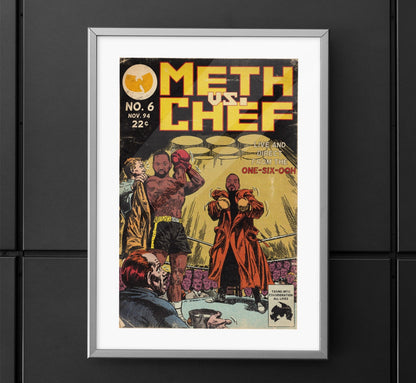 Method Man - Meth vs Chef - Raekwon - Wu-Tang - Vertical Matte Poster