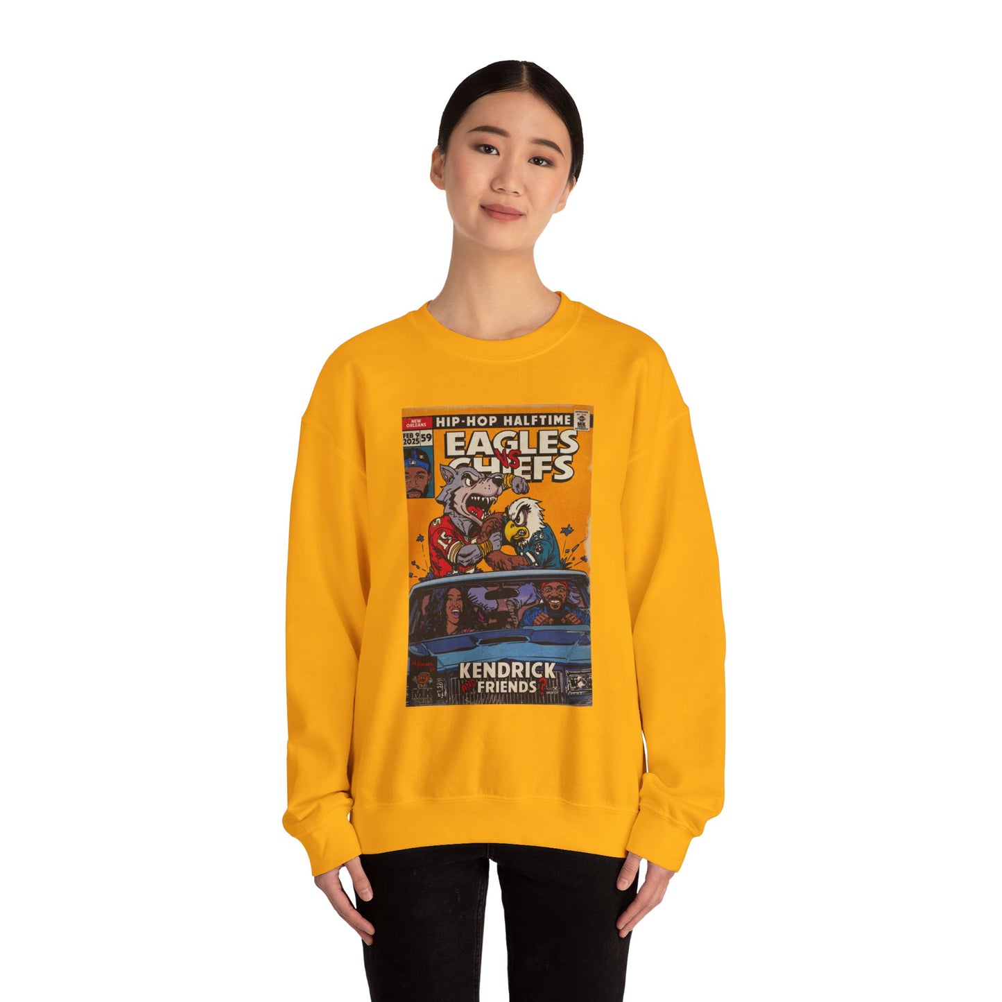 Kendrick & SZA - 2025 Halftime - Eagles vs Chiefs - Unisex Heavy Blend™ Crewneck Sweatshirt