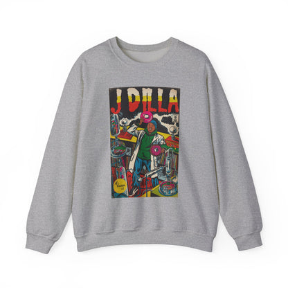 J Dilla - Comic Book Art - Unisex Heavy Blend™ Crewneck Sweatshirt