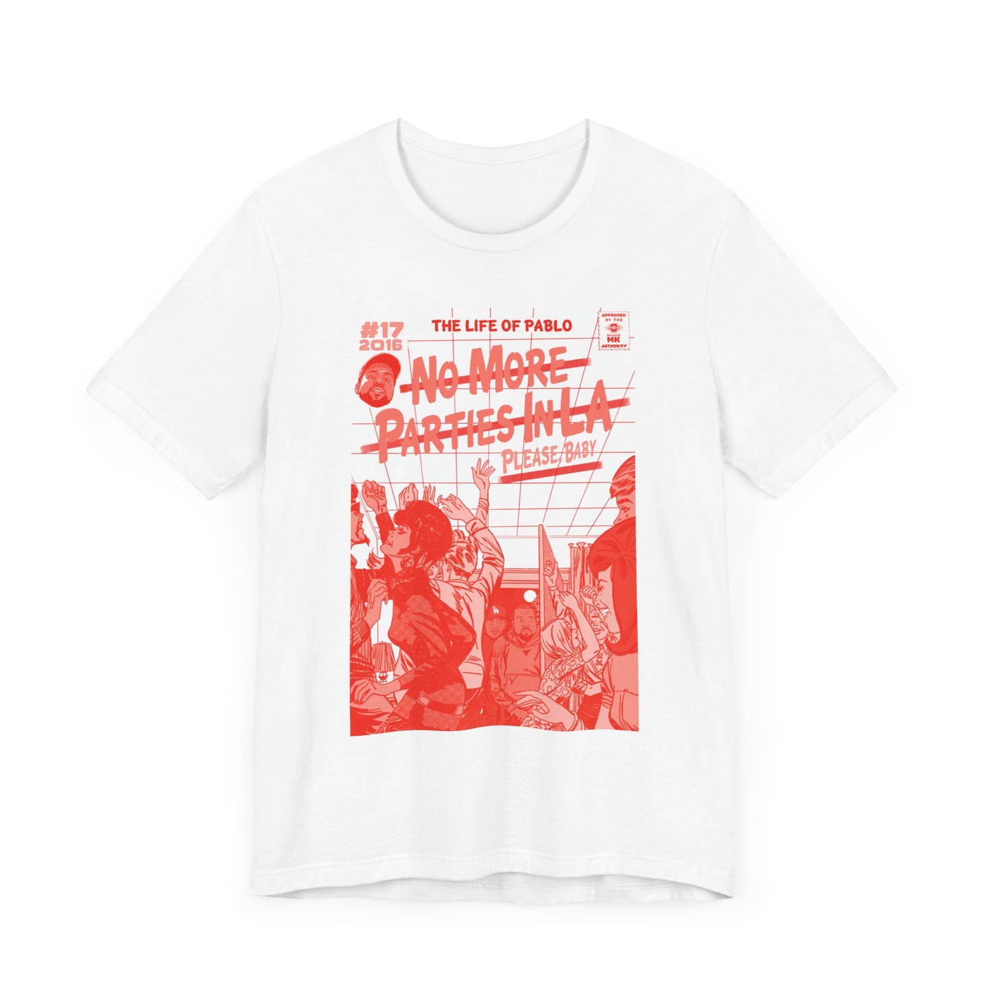 Kanye & Kendrick - No More Parties - RED VARIANT - Unisex Jersey Short Sleeve Tee