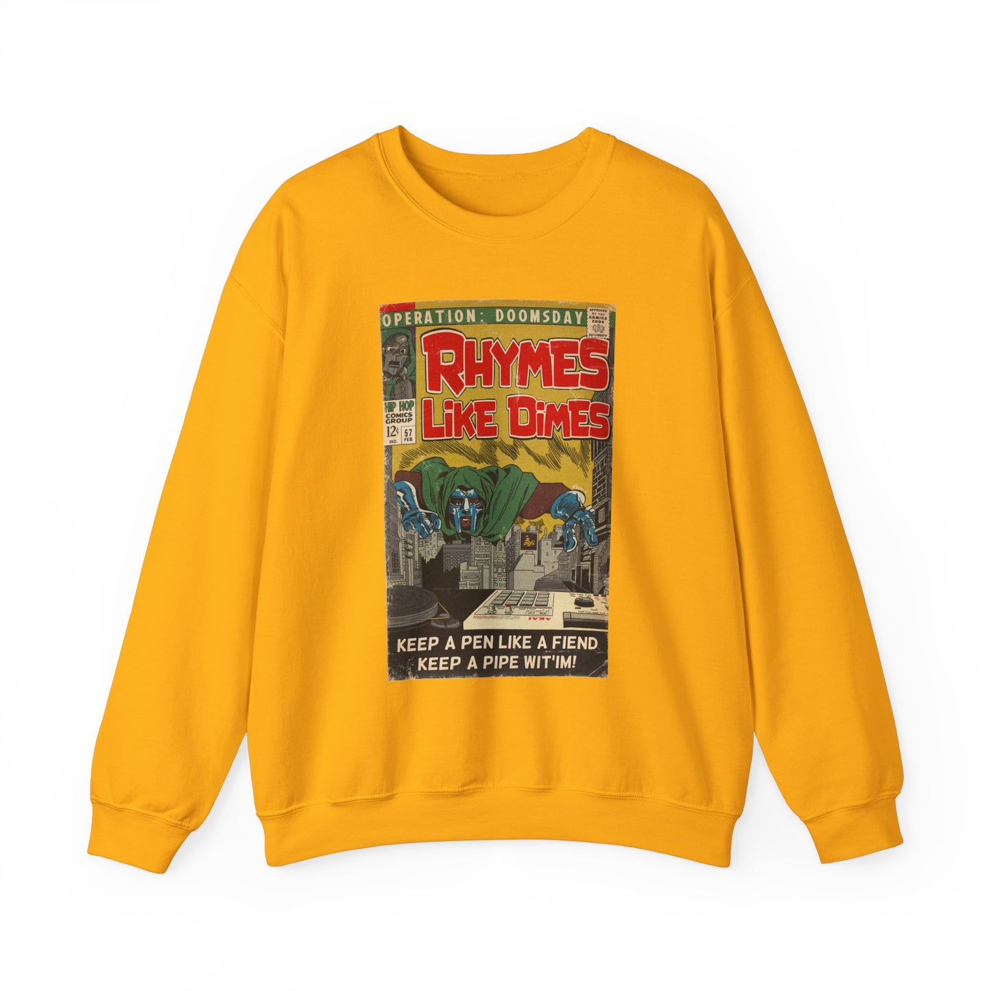 MF DOOM - Rhymes Like Dimes - Unisex Heavy Blend™ Crewneck Sweatshirt